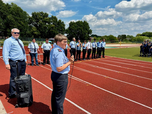 Kreisjugendwartin Meike Roschner bei der Eröffnungsrede