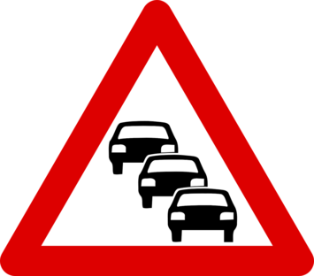 Verkehrsschild Stau