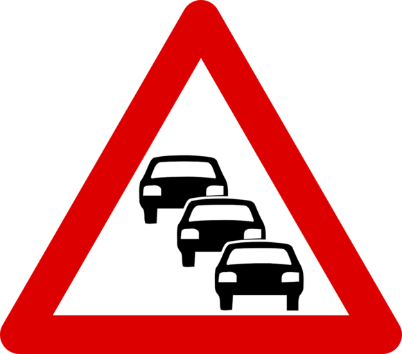 Verkehrsschild Stau